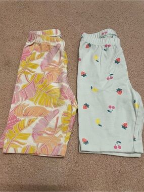 Cat & Jack Girls Tropical Leaf and Fruit Print short (size: m 8)